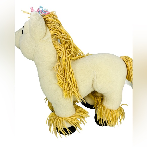 CABBAGE PATCH KIDS PLUSH HORSE PONY CREAM TAN 2005 14” CPK Clydesdale - Picture 3 of 5